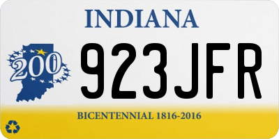 IN license plate 923JFR