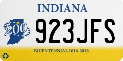 IN license plate 923JFS