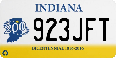 IN license plate 923JFT