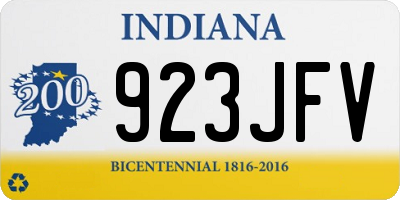 IN license plate 923JFV