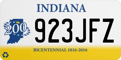 IN license plate 923JFZ