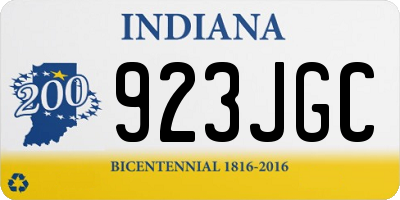 IN license plate 923JGC