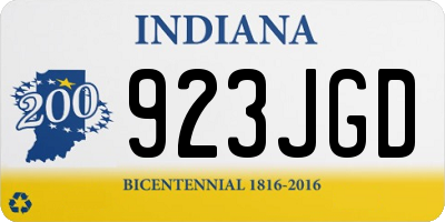 IN license plate 923JGD