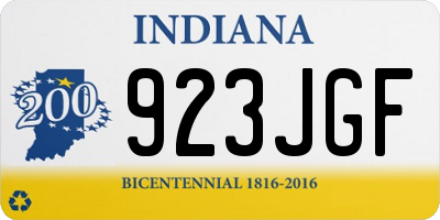 IN license plate 923JGF