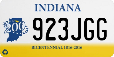 IN license plate 923JGG