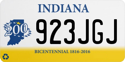IN license plate 923JGJ