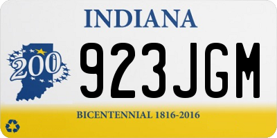 IN license plate 923JGM
