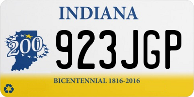 IN license plate 923JGP