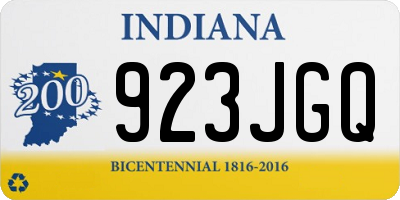 IN license plate 923JGQ
