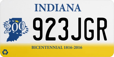 IN license plate 923JGR