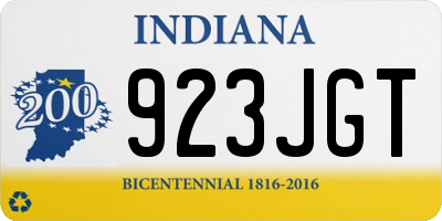 IN license plate 923JGT