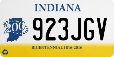 IN license plate 923JGV