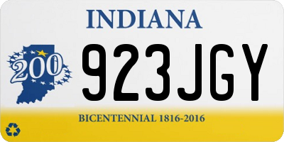 IN license plate 923JGY