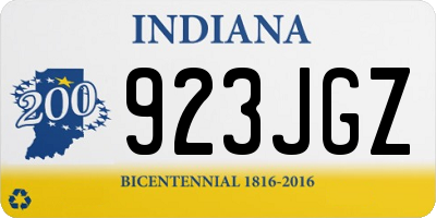 IN license plate 923JGZ