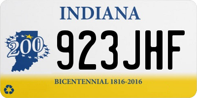 IN license plate 923JHF