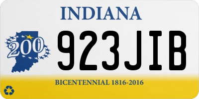 IN license plate 923JIB