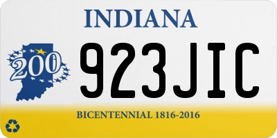 IN license plate 923JIC