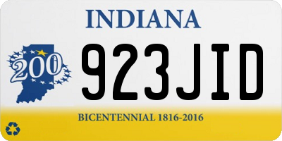 IN license plate 923JID