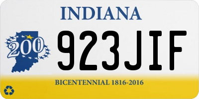 IN license plate 923JIF