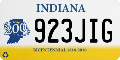 IN license plate 923JIG
