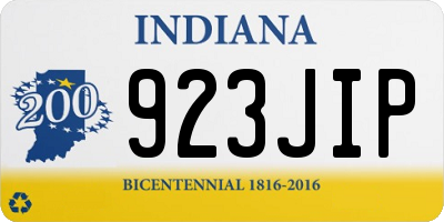 IN license plate 923JIP