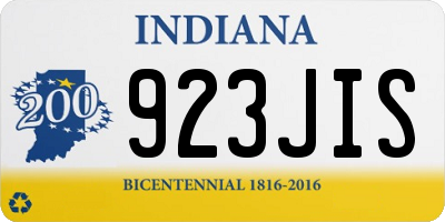 IN license plate 923JIS
