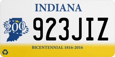 IN license plate 923JIZ
