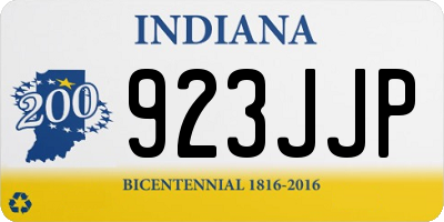 IN license plate 923JJP