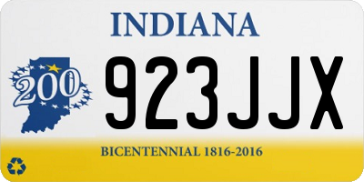 IN license plate 923JJX