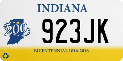 IN license plate 923JK