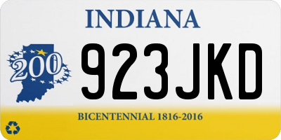 IN license plate 923JKD