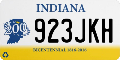 IN license plate 923JKH