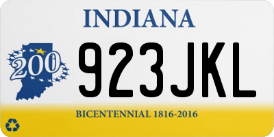 IN license plate 923JKL