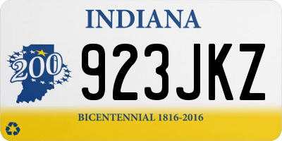 IN license plate 923JKZ