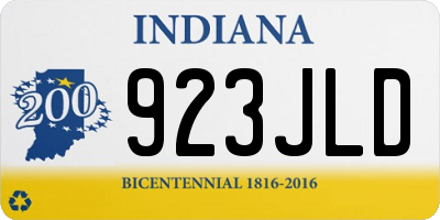 IN license plate 923JLD
