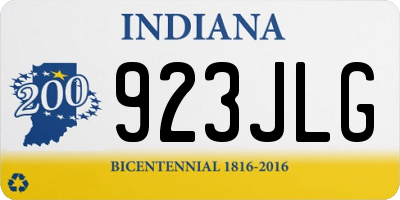 IN license plate 923JLG