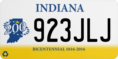 IN license plate 923JLJ