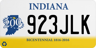IN license plate 923JLK