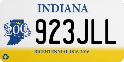 IN license plate 923JLL