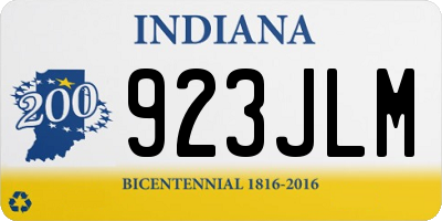 IN license plate 923JLM