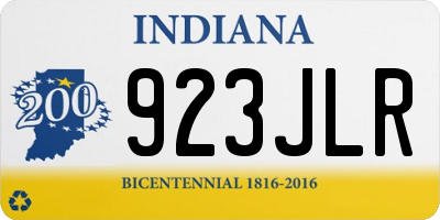 IN license plate 923JLR