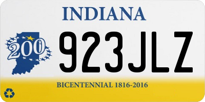 IN license plate 923JLZ