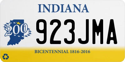 IN license plate 923JMA