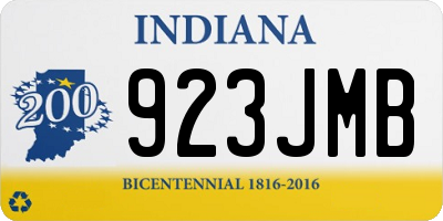 IN license plate 923JMB