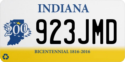IN license plate 923JMD