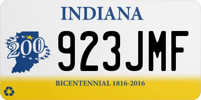 IN license plate 923JMF