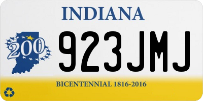 IN license plate 923JMJ