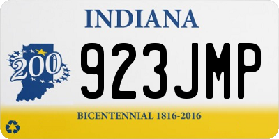 IN license plate 923JMP