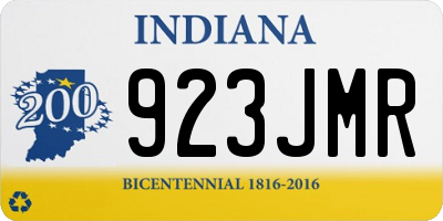 IN license plate 923JMR