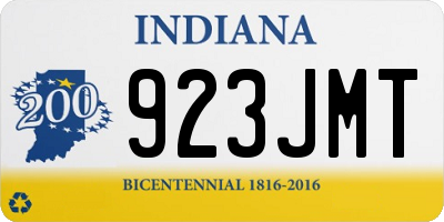 IN license plate 923JMT